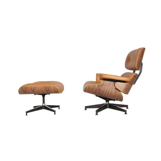 Leather Eames Chair and Ottoman